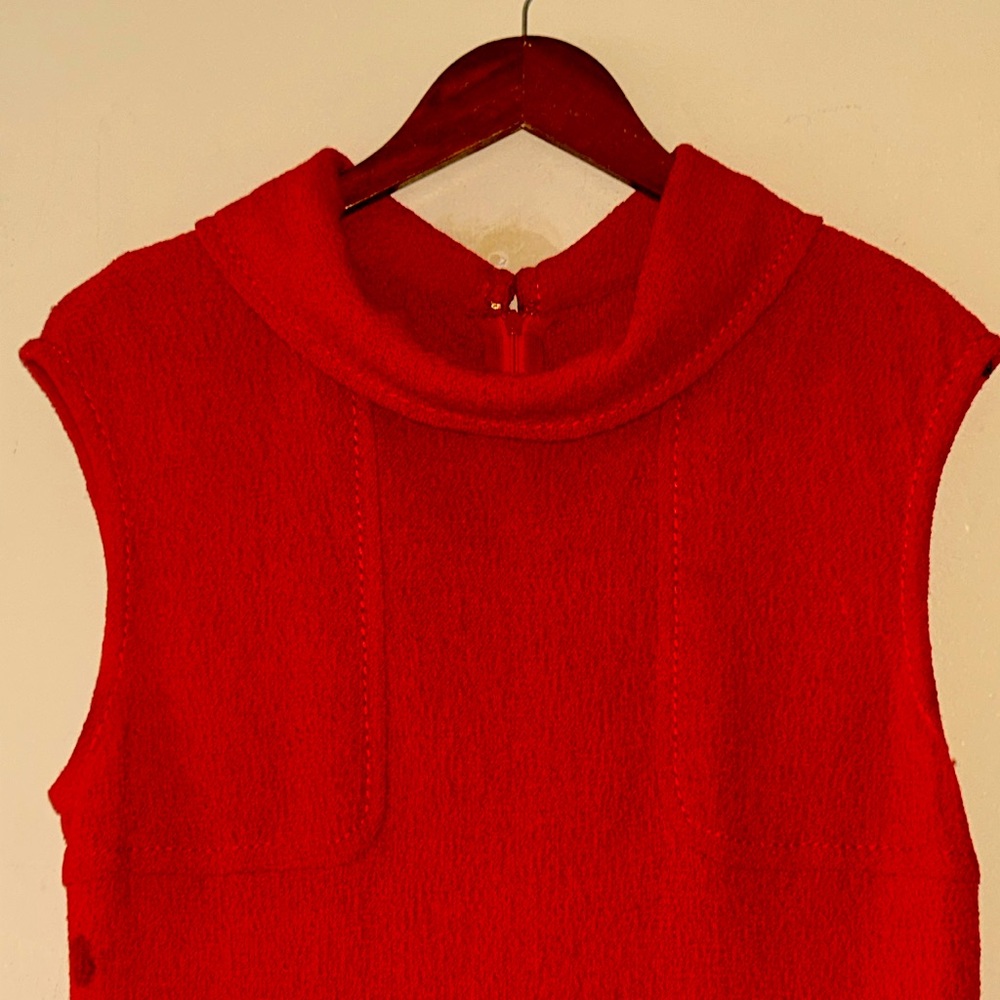 St. John Vibrant Red Midi Dress 10 Can Definitely Fit a Size 12